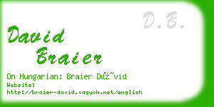 david braier business card